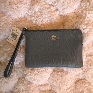 NWT Blue Coach wristlet